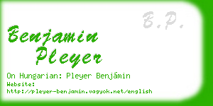benjamin pleyer business card